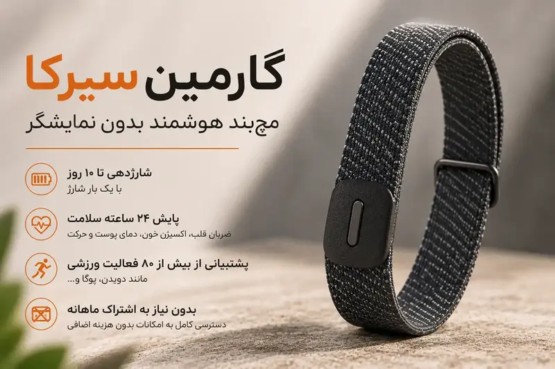 مچ بند هوشمند Garmin Cirqa گارمین