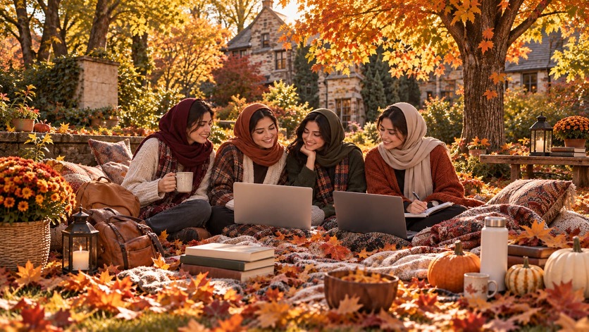 مطالعه آنلاین دختران در پاییز